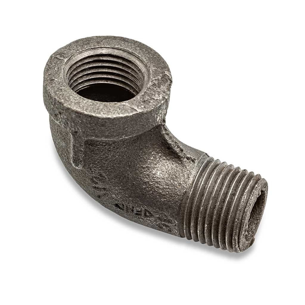 Black Pipe Female to Male 90 Elbow