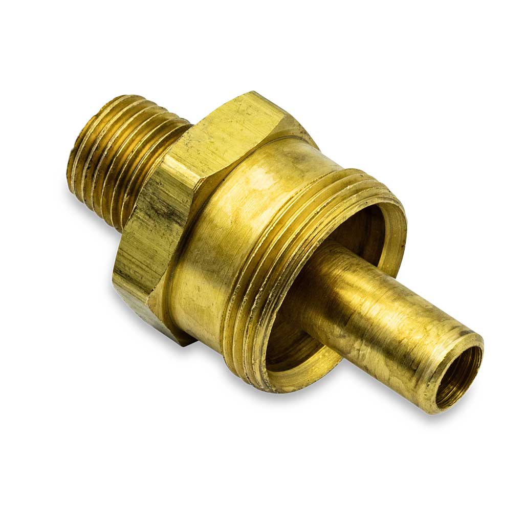Male Connector - Rubber Hose Body Only 3/8&quot; x 1/4&quot;