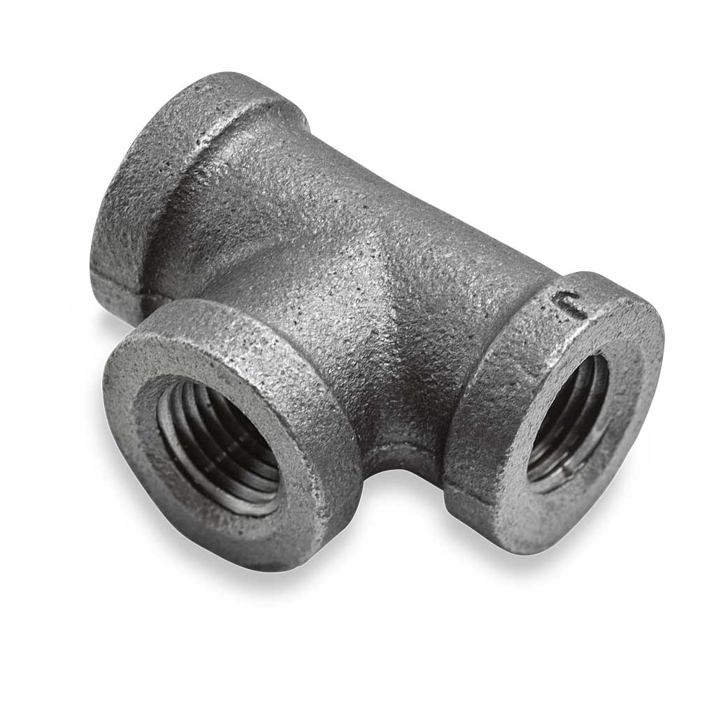 Union Tee - 1 1/2&quot; Black Pipe